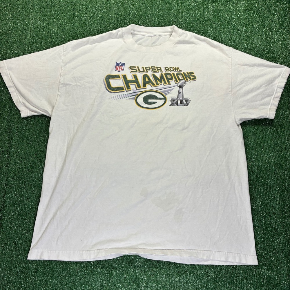 Y2K NFL Green Bay Packers Super Bowl XLV Champions T-shirt